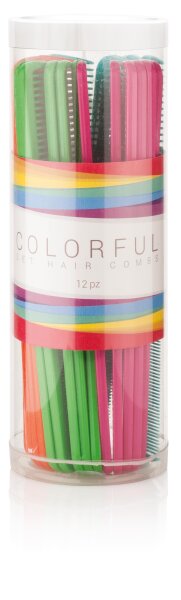 XanitaliaPro Colorful ABS Haarschneidek&auml;mme Set 24...