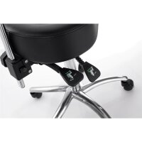 XanitaliaPro Balance 3 Hocker mit R&uuml;ckenlehne Schwarz
