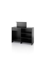 XanitaliaPro Vista Consolle Black Rezeptionstresen Laminat Schwarz