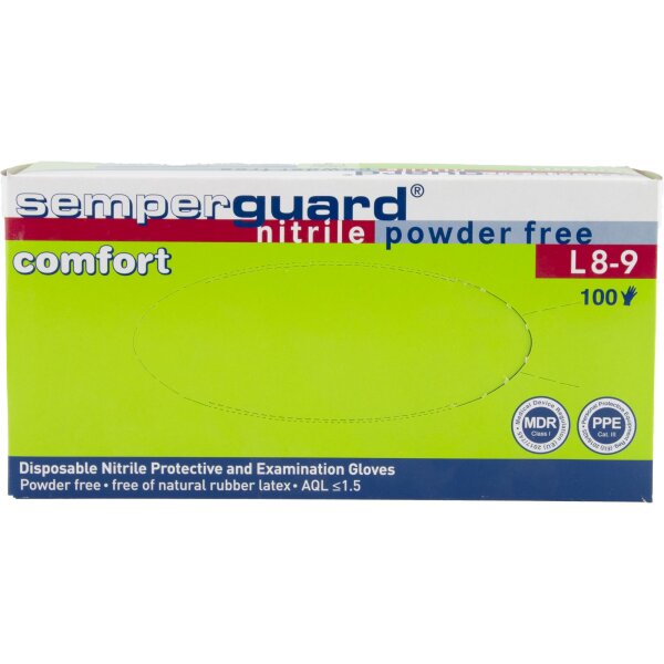 Semperguard Nitril Einmalhandschuhe Gr&ouml;&szlig;e: L,...
