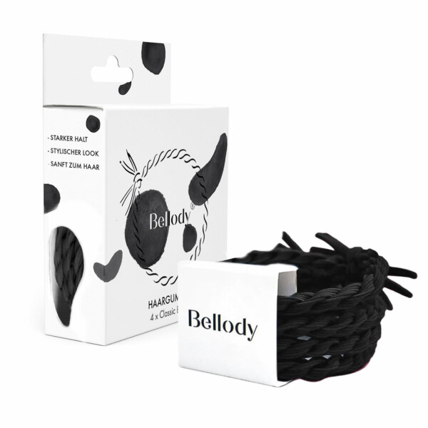 Bellody Original Haargummis (4 St&uuml;ck - Classic Black)