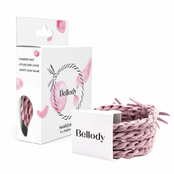 Bellody Original Haargummis (4 St&uuml;ck - Mellow Rose)