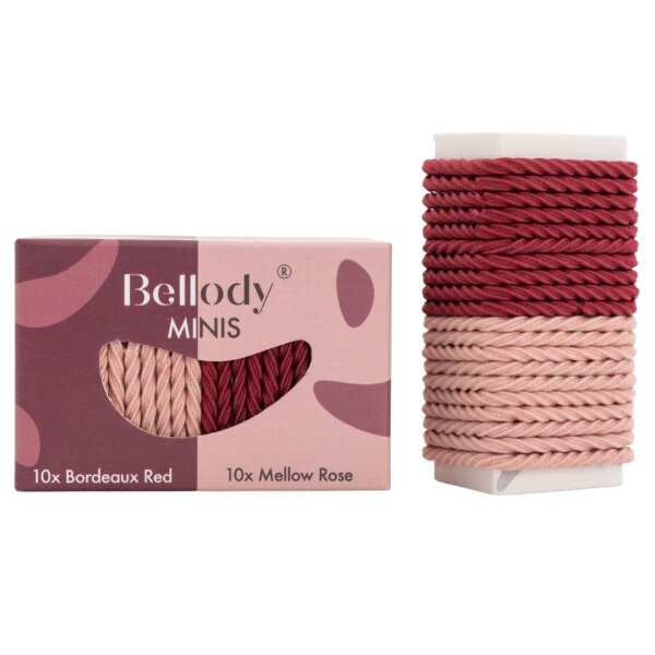 Bellody Mini Haargummis (20 St&uuml;ck - Rose & Rot -...