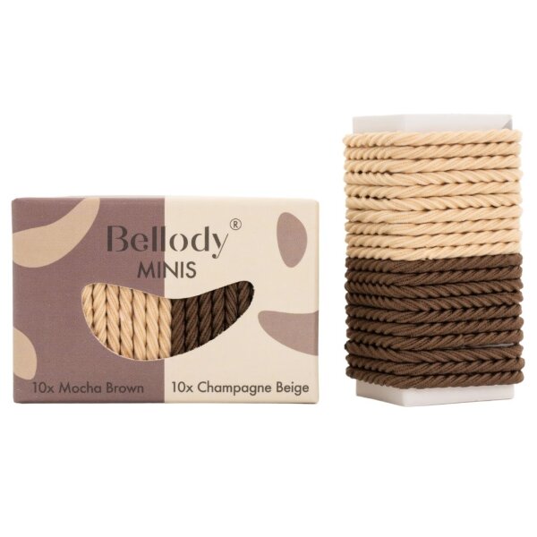 Bellody Mini Haargummis (20 St&uuml;ck - Braun &...