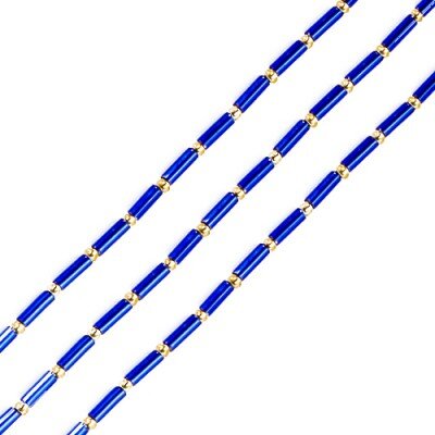 L.A. Hairstyles Fun Pearls Blue/Gold 35cm