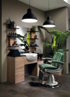 XanitaliaPro Barber 1 Barbierschrank Schwarzes Laminat...