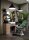 XanitaliaPro Barber 1 Barbierschrank Schwarzes Laminat & Eiche