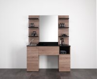 XanitaliaPro Barber 2 Barbierschrank Schwarzes Laminat...