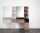 XanitaliaPro Barber Station Light Barbierschrank Schwarzes Laminat & Eiche