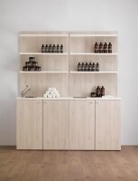 XanitaliaPro Wandvitrine L&auml;rche Natur und Laminat...