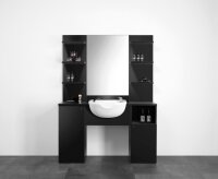 XanitaliaPro Barber 1 Black Barbierschrank Schwarzes Laminat