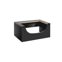 XanitaliaPro Wandschrank mit Waschbecken, Schwarz