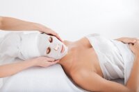 XanitaliaPro Wei&szlig;e Gesichtsmaske aus Vlies, glatt aus Baumwollmix, cm 22 - 50 g, Polybag 100 St&uuml;ck