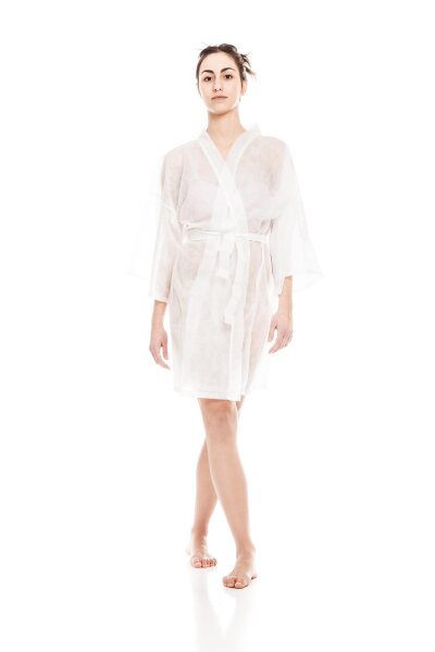 XanitaliaPro Kimono aus wei&szlig;em Vlies, Polybag 10...