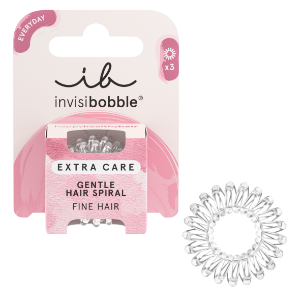 Invisibobble EXTRA CARE Crystal Clear 3 St&uuml;ck
