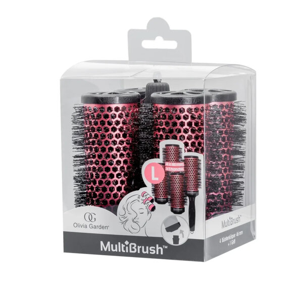 Olivia Garden Multibrush 4er Set 46/62 mm rot