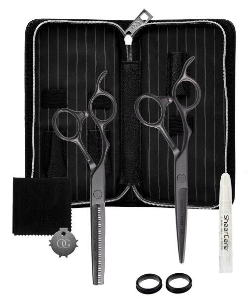 Olivia Garden SilkCut PRO Matt Black 2er Set HS 5,75/MS 6,0