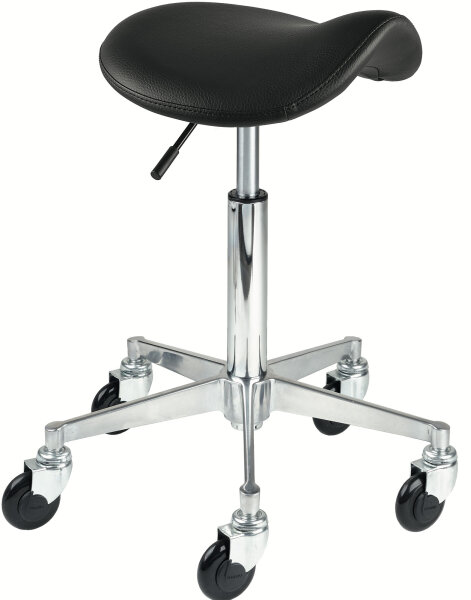 Efalock CLICTEC SADDLE COMFY Rollhocker M silber