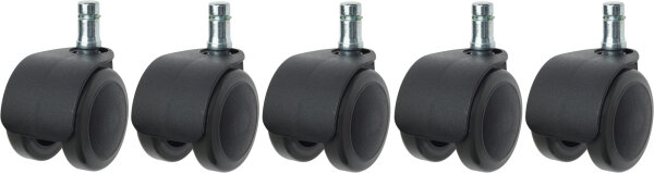 Efalock SMOOTH Laufrolle f&uuml;r Rollhocker gebremst 5Stk