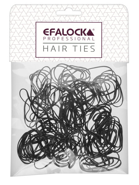 Efalock Rasta-Haargummis d&uuml;nn/klein schwarz 100Stk.