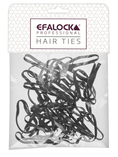 Efalock Rasta-Haargummi dick/gro&szlig; schwarz 100Stk.