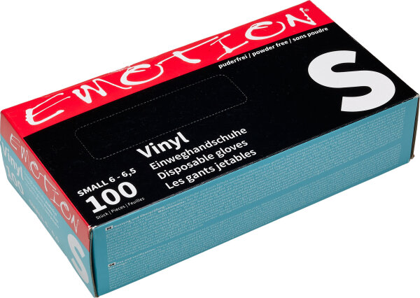 Efalock Emotion Vinyl Einweg-Handschuhe puderfrei schwarz...