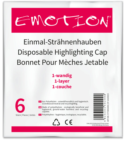 Efalock Emotion PE-Str&auml;hnenhaube glatt 6Stk.