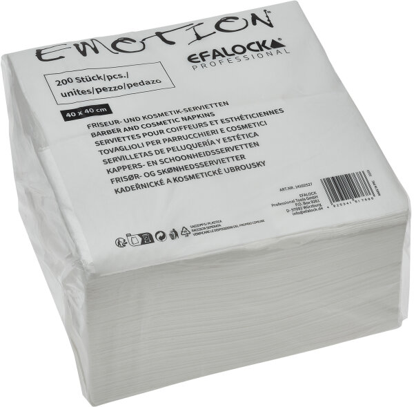 Efalock Emotion Kosmetikservietten wei&szlig; 200Sttk.