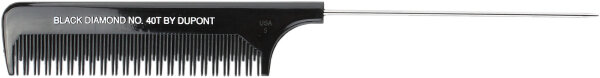 Efalock BLACK DIAMOND Nadelstielkamm Toupierzahnung #40T