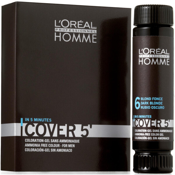 LOr&eacute;al Professionnel Homme Cover 5 Grauhaarkaschierung  3 - Dunkelbraun 3x50ml