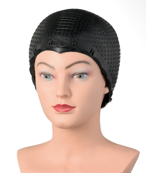 Comair Str&auml;hnenhaube Latex schwarz Thermoplastik