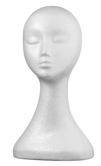 Comair Schaumstoffkopfb&uuml;ste Lady wei&szlig; 38cm