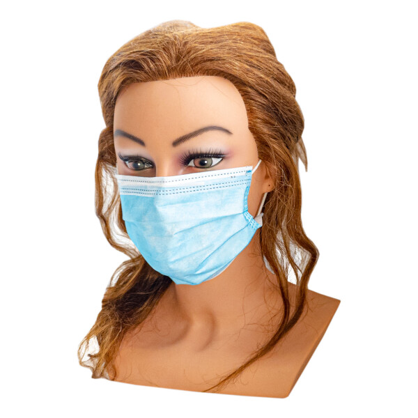 Hygiene Artikel Behelfs Mund &amp; Nasen-Maske 3-lagig zum einmaligen Gebrauch (50 St&uuml;ck)